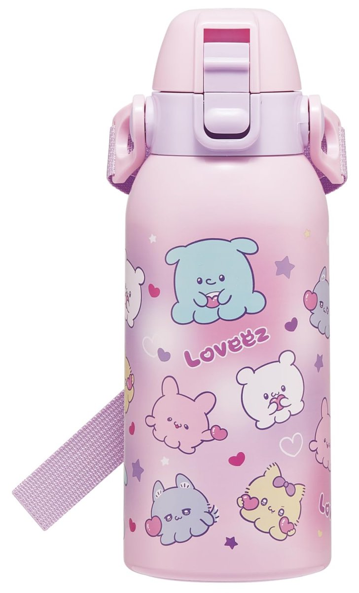 画像1: スケーター（Ｓｋａｔｅｒ） 水筒 子供用 直飲み ６００ｍｌ らぶいーず 女の子 保冷専用 ステンレス 軽量タイプ ｗａｔｅｒｂｏｔｔｌｅ スポーツボトル キッズ こども 水瓶 ＳＴＣＨ６?Ａ (1)