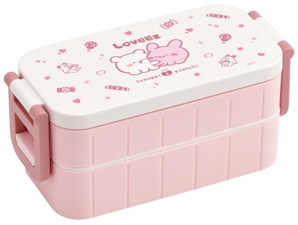 画像1: スケーター（Ｓｋａｔｅｒ） 弁当箱 ２段 ６００ｍｌ 女性用 抗菌 ランチボックス 日本製 らぶいーず ＹＺＷ３ＡＧ?Ａ (1)