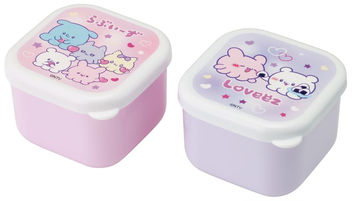 画像1: スケーター（Ｓｋａｔｅｒ） ミニ シール容器 保存容器 おかず入れ １３０ｍｌ ２個組 らぶいーず ＭＯ１ＷＡＧ?Ａ (1)
