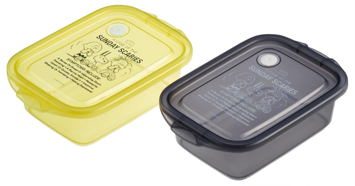 画像1: スケーター（Ｓｋａｔｅｒ） シール容器 保存容器 おかず容器 ５００ｍｌ 抗菌 日本製 ２Ｐ スヌーピー グッドネス ７５ｔｈ ＦＣＮ２ＷＡＧ?Ａ (1)