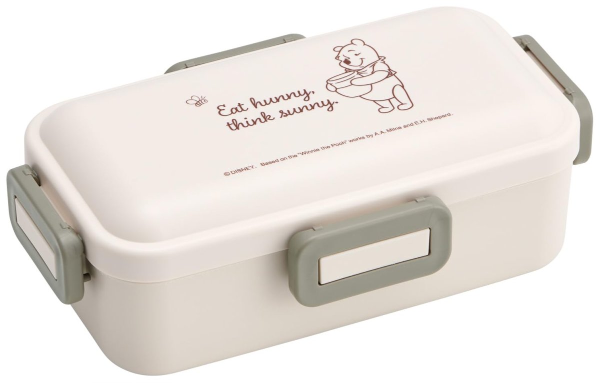 画像1: スケーター（ｓｋａｔｅｒ） 弁当箱 ふわっと盛れる ランチボックス ５３０ｍｌ 日本製 ディズニー くまのプーさん シンプルロゴ ＰＦＬＢ６?Ａ (1)
