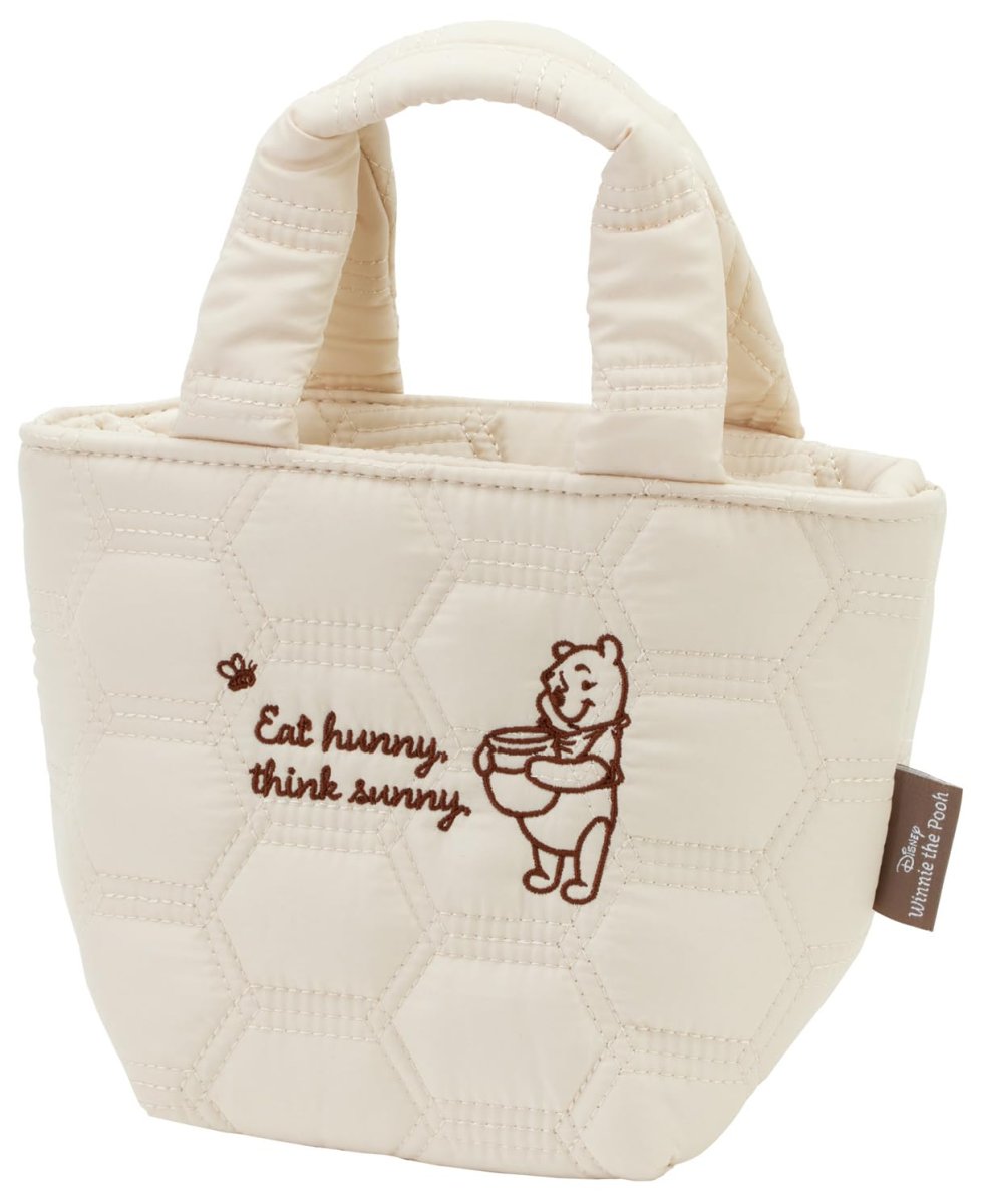 画像1: スケーター（Ｓｋａｔｅｒ） ランチバッグ ジャー専用 キルティング 保温 保冷 ディズニー くまのプーさん シンプルロゴ ＫＫＬＢ１?Ａ (1)