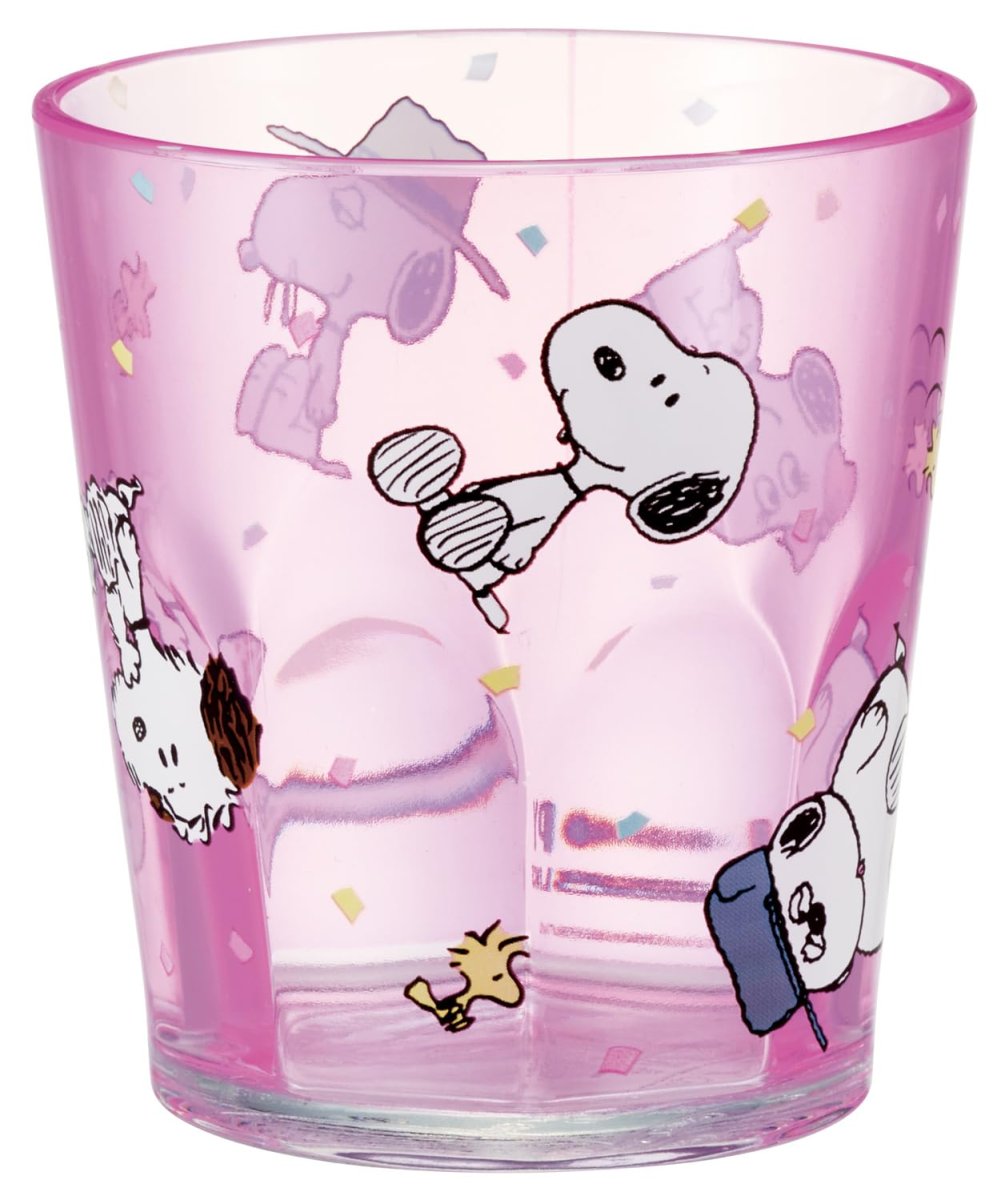 画像1: スケーター（Ｓｋａｔｅｒ） アクリル コップ ２８０ｍｌ スヌーピー バルーン ピンク ＫＳＡ４?Ａ (1)