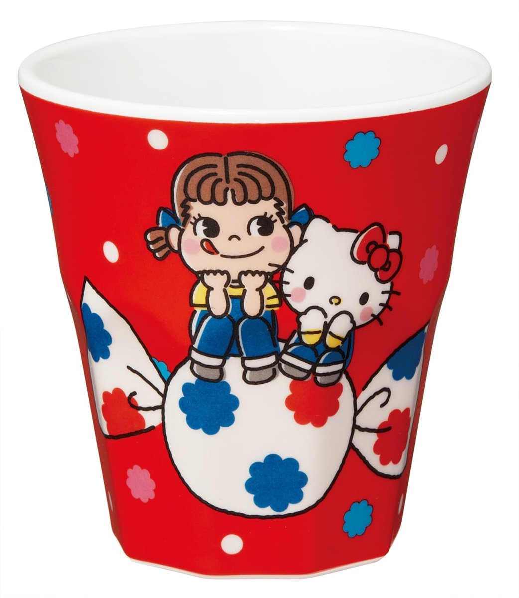 画像1: スケーター（Ｓｋａｔｅｒ） 子供用 タンブラー ２７０ｍｌ メラミン コップ サンリオ ペコちゃん×ハローキティ ＭＴＢ２?Ａ (1)