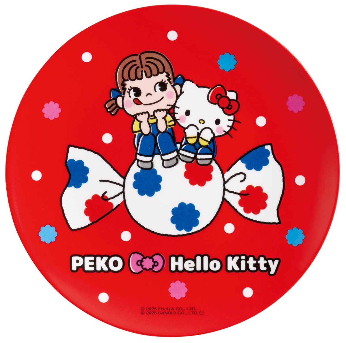 画像1: スケーター（Ｓｋａｔｅｒ） メラミン プレート ２０ｃｍ お皿 皿 サンリオ ペコちゃん×ハローキティ ＭＰＬ２０Ｐ?Ａ (1)