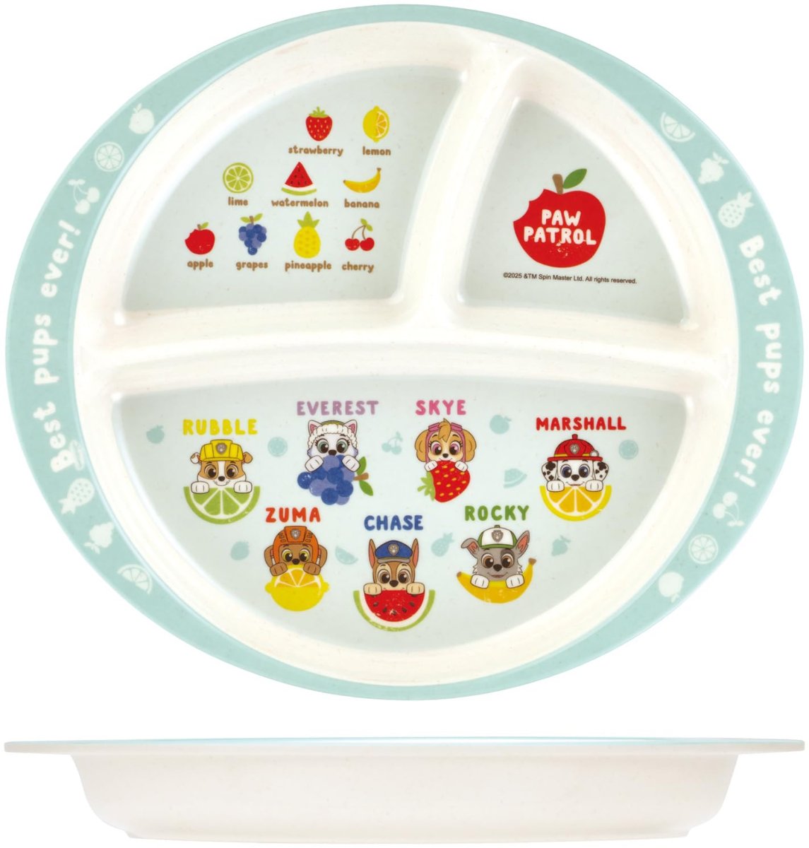 画像1: スケーター（Ｓｋａｔｅｒ） メラミン ランチプレート バンブーファイバー 皿 ４３０ｍｌ 仕切り付 食洗機対応 パウ・パトロール 男の子 Ｍ３７Ｂ?Ａ (1)