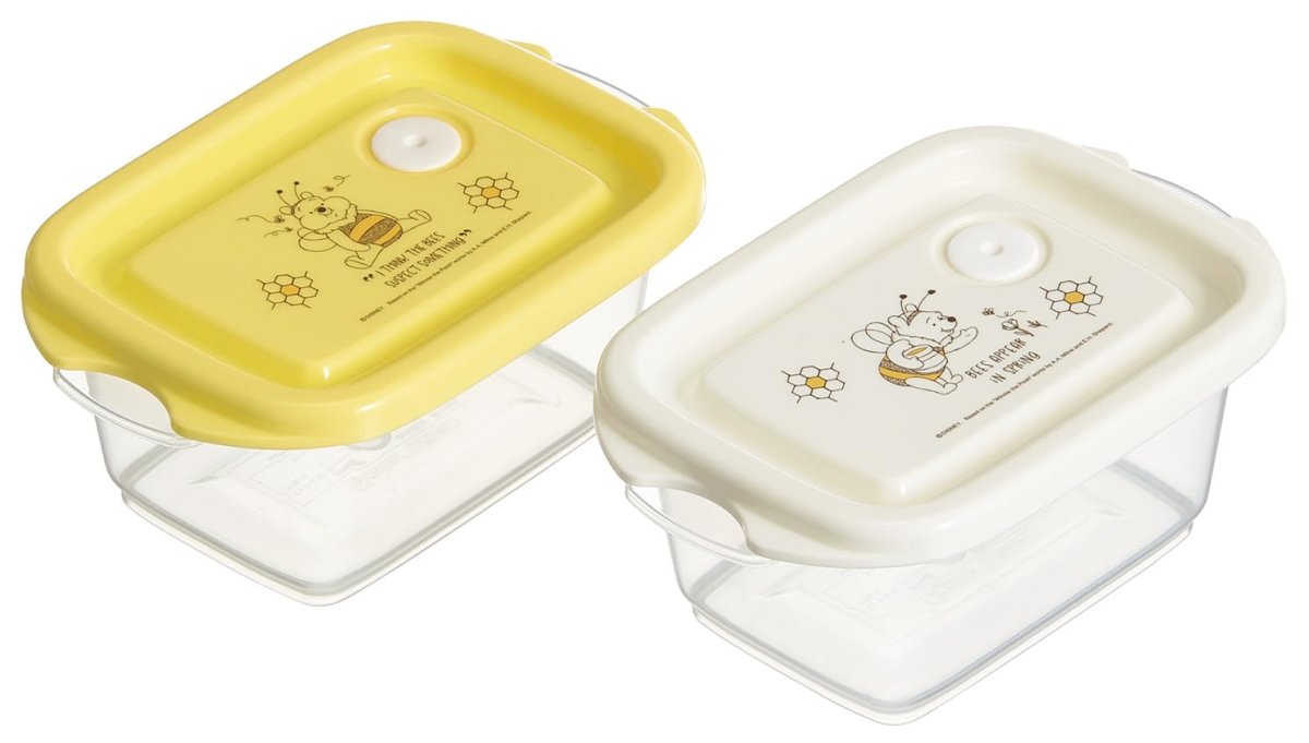 画像1: スケーター（Ｓｋａｔｅｒ） 抗菌 シールボックス ２個入 ２４０ｍｌ エアーバブル付 スタッキング 電子レンジ対応 日本製 ディズニー くまのプーさん ＦＣＮ０ＷＡＧ?Ａ (1)