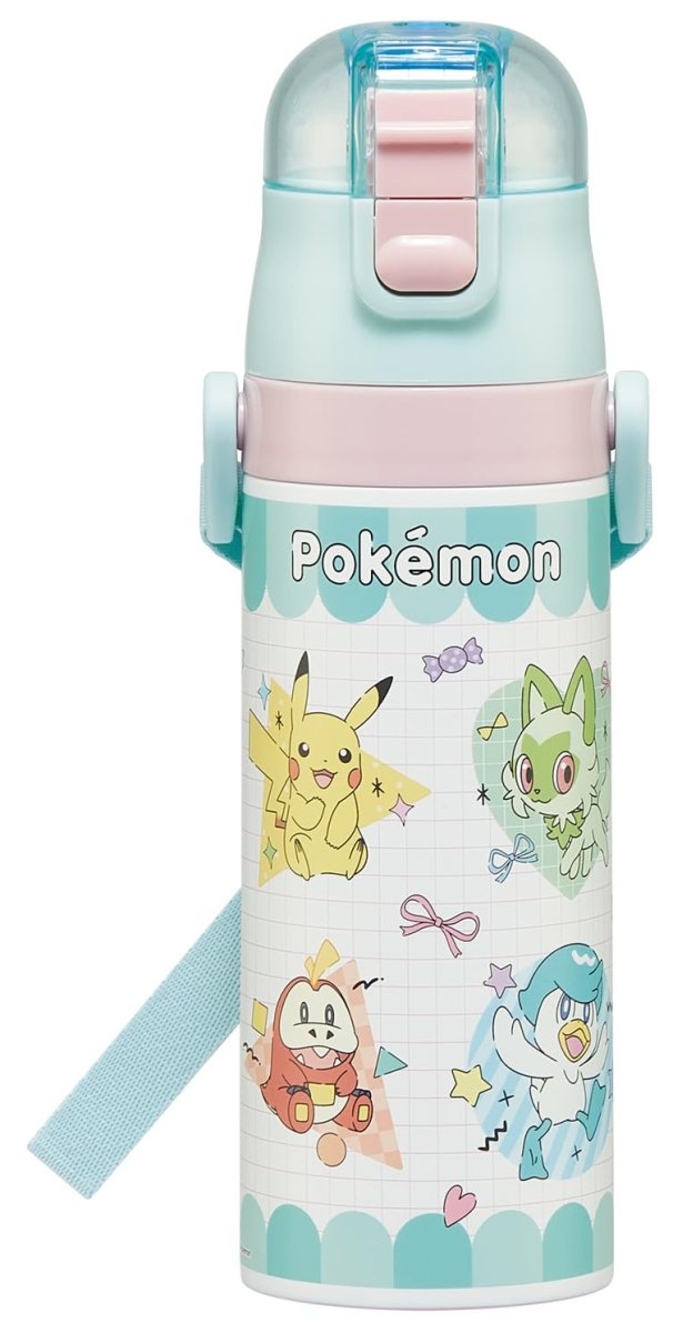 画像1: スケーター（Ｓｋａｔｅｒ） 水筒 子供用 直飲み ４７０ｍｌ ポケモン ポッピングアップ 女の子 保冷専用 ステンレス 軽量タイプ ｗａｔｅｒｂｏｔｔｌｅ スポーツボトル キッズ こども 水瓶 ＳＤＣ４?Ａ (1)