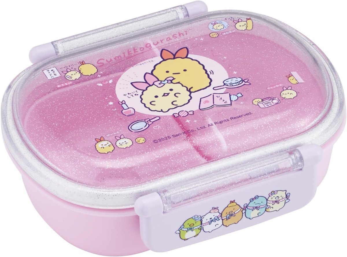 画像1: スケーター（Ｓｋａｔｅｒ） 弁当箱 子供 ３６０ｍｌ ふわっと盛れるフタ 日本製 ランチボックス １段 食洗機対応 レンジ対応 すみっコぐらし えびてんアイドル 女の子 ＱＡＦ２ＢＡＡＧ?Ａ (1)