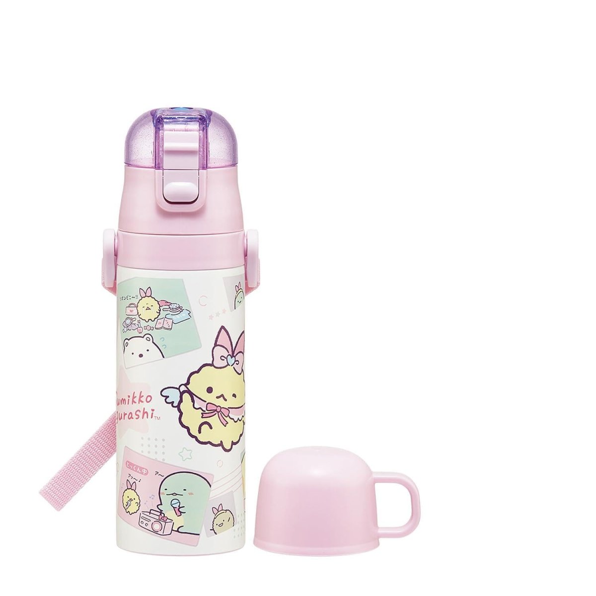 画像1: スケーター（Ｓｋａｔｅｒ） 水筒 子供用 ２ＷＡＹ 直飲み ４７０ｍｌ コップ飲み ４３０ｍｌ すみっコぐらし えびてんアイドル 女の子 ステンレス 保温保冷 軽量 ｗａｔｅｒｂｏｔｔｌｅ スポーツボトル キッズ こども 水瓶 ＳＫＤＣ４?Ａ (1)