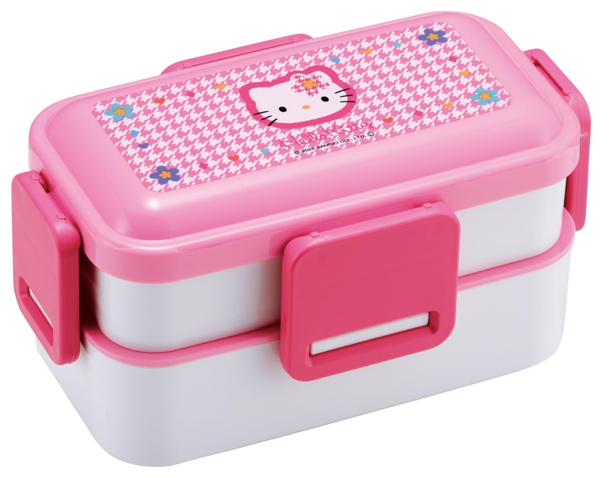 画像1: スケーター（Ｓｋａｔｅｒ） 弁当箱 ２段 ６００ｍｌ 女性 日本製 ふわっと盛れるドーム型ふた ランチボックス 食洗機対応 レンジ対応 サンリオ ハローキティ カオハナ ＰＦＬＷ４ＡＧ?Ａ (1)