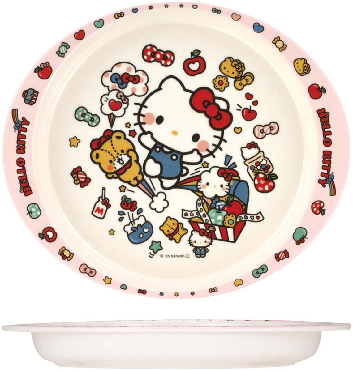 画像1: スケーター（Ｓｋａｔｅｒ） メラミン ランチプレート バンブーファイバー 皿 ３５０ｍｌ 食洗機対応 サンリオ ハローキティ 大好きな日々 Ｍ３６Ｂ?Ａ (1)