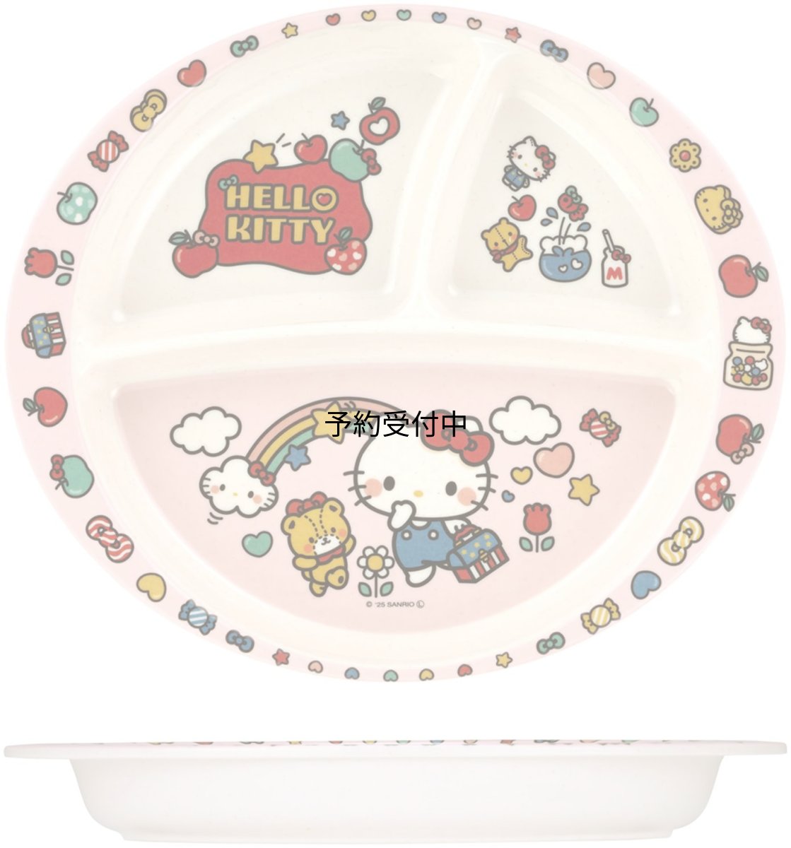 画像1: スケーター（Ｓｋａｔｅｒ） メラミン ランチプレート バンブーファイバー 皿 ４３０ｍｌ 仕切り付 食洗機対応 サンリオ ハローキティ 大好きな日々 Ｍ３７Ｂ?Ａ (1)