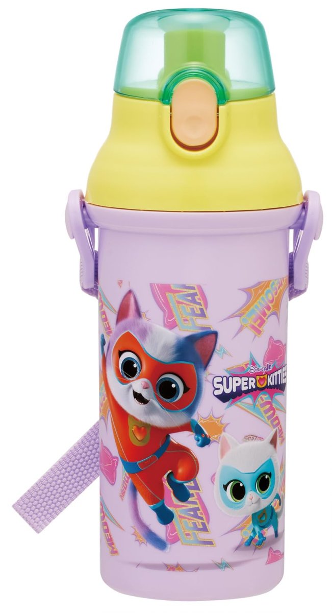 画像1: スケーター（Ｓｋａｔｅｒ） 水筒 子供用 直飲み ４８０ｍｌ プラスチック ワンタッチ 食洗機対応 日本製 ディズニー スーパーキティ 男の子 女の子 ＰＳＢ５ＳＡＮＡＧ?Ａ (1)