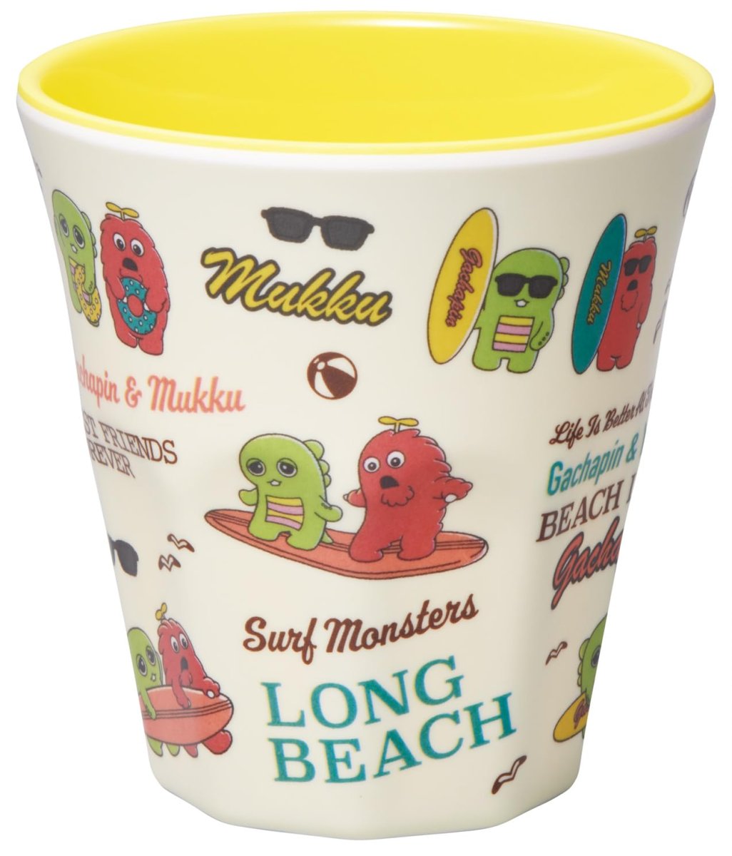 画像1: スケーター（Ｓｋａｔｅｒ） 子供用 メラミン タンブラー ２７０ｍｌ ガチャピン＆ムック ＢＥＡＣＨ Ｂ 男の子 女の子 ＭＴＢ２?Ａ (1)