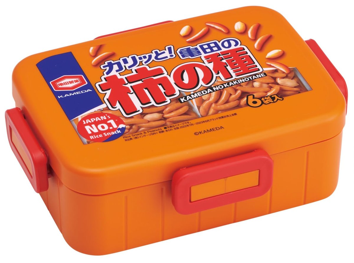 画像1: スケーター（Ｓｋａｔｅｒ） 大人用 弁当箱 ４点ロック ランチボックス ６５０ｍｌ 食洗機対応 日本製 お菓子シリーズ 亀田の柿の種 ＹＺＦＬ７?Ａ (1)