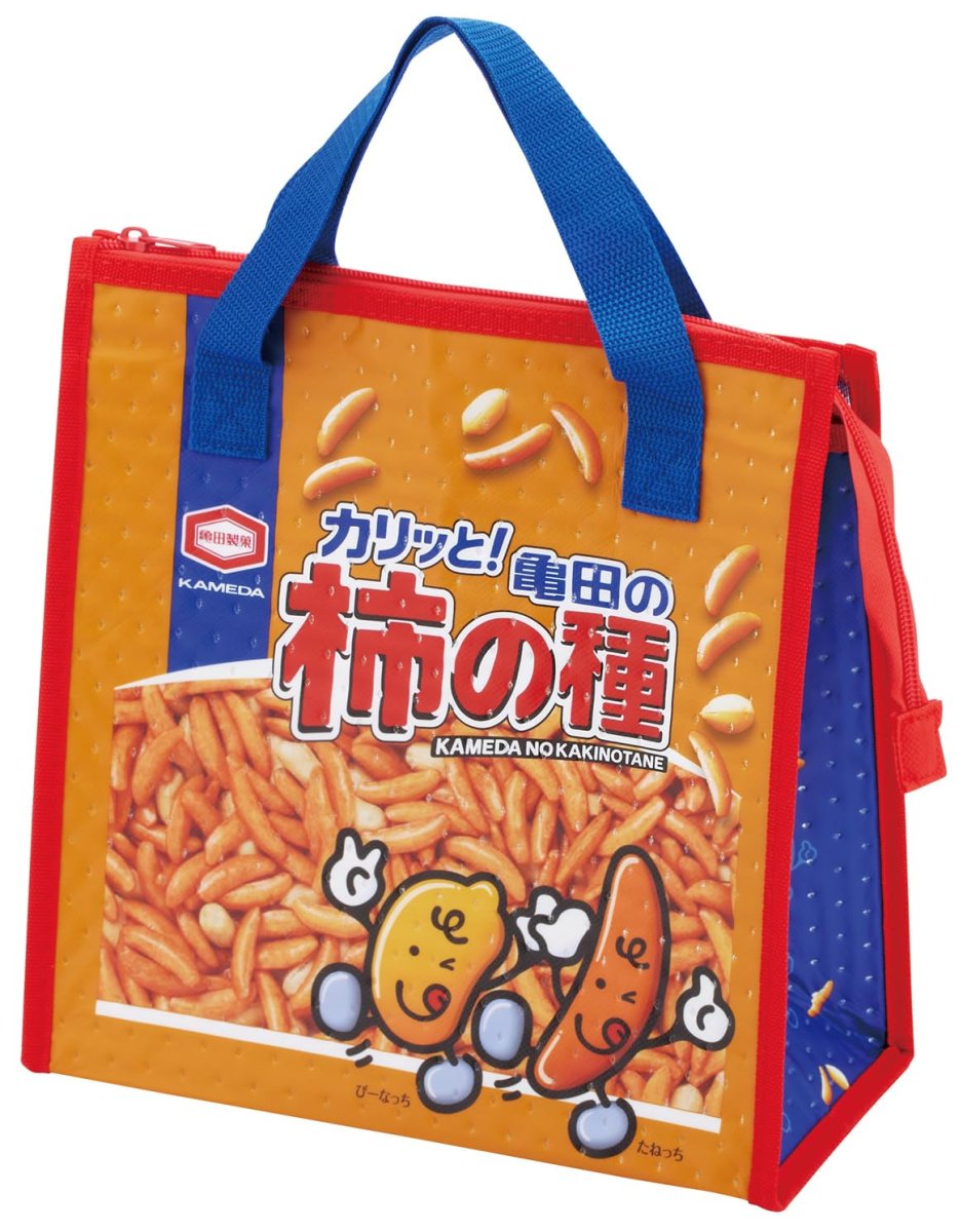 画像1: スケーター（Ｓｋａｔｅｒ） ランチバッグ 不織布 保冷 バッグ ２６．５×２７ｃｍ お菓子シリーズ 亀田の柿の種 ＦＢＣ１?Ａ (1)