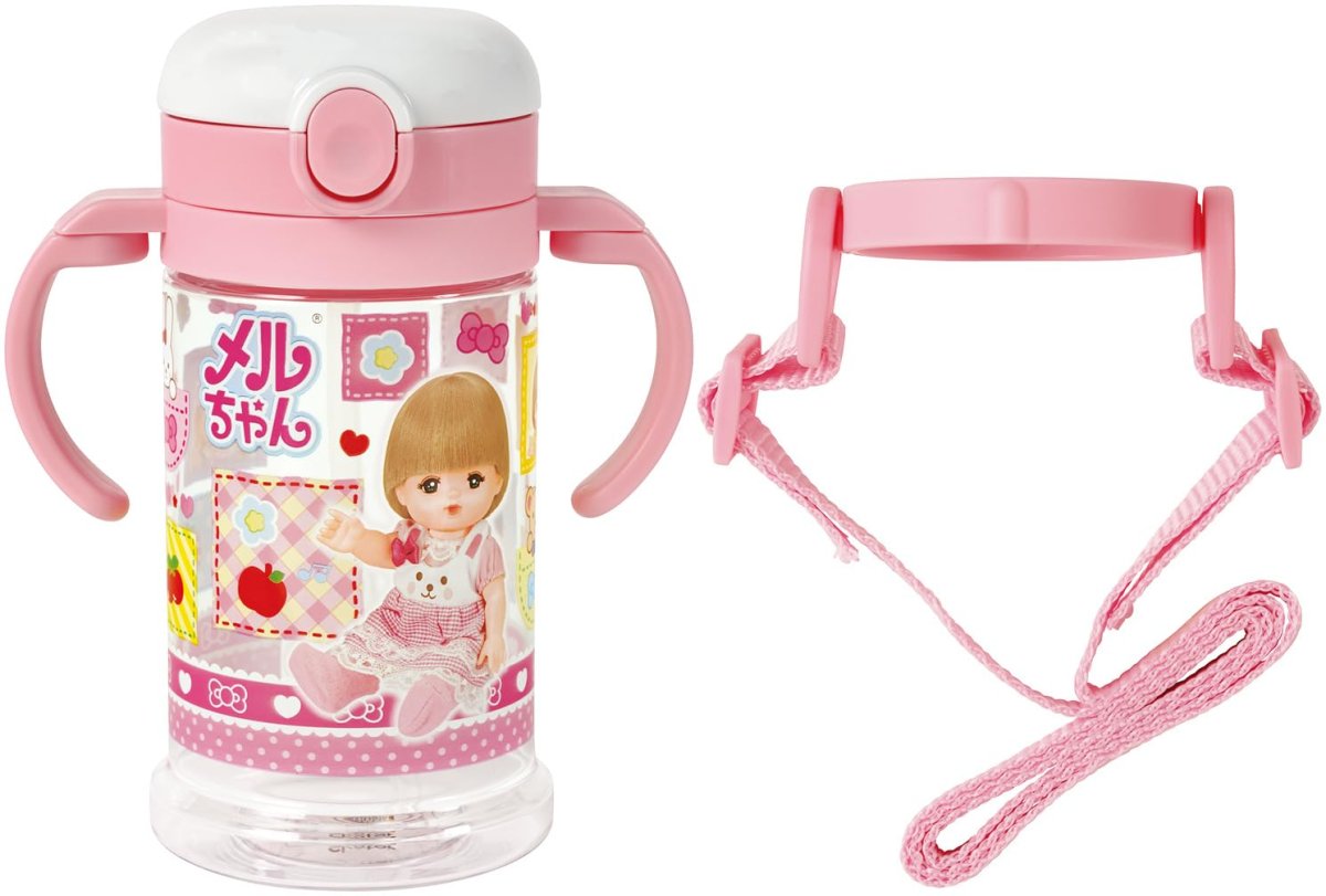画像1: スケーター（ｓｋａｔｅｒ） ベビー用 ストローマグ 折りたたみハンドル＆ショルダー式 ２ＷＡＹタイプ ３７０ｍｌ 対象年齢１才頃から メルちゃん 女の子 ＫＳＨＷ２Ｎ?Ａ (1)