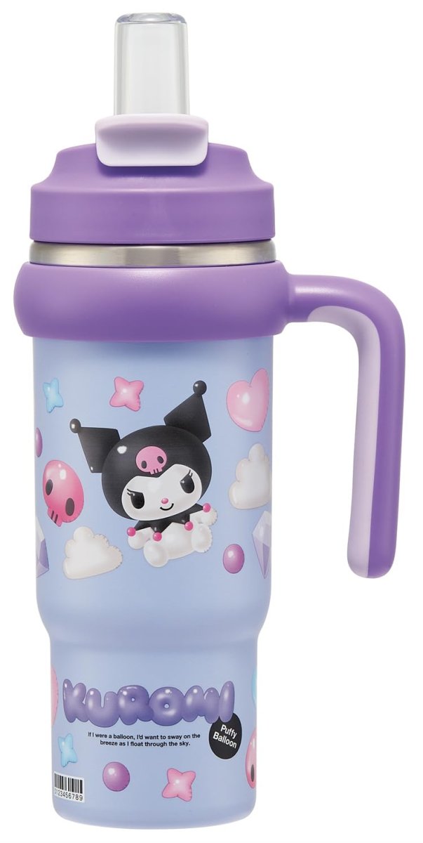 画像1: スケーター（Ｓｋａｔｅｒ） ストロータンブラー ８３０ｍｌ 保温 保冷 ハンドル付 ２ＷＡＹ 直飲み サンリオ クロミ ぷっくりバルーン ＳＴＳＴＢ９?Ａ (1)