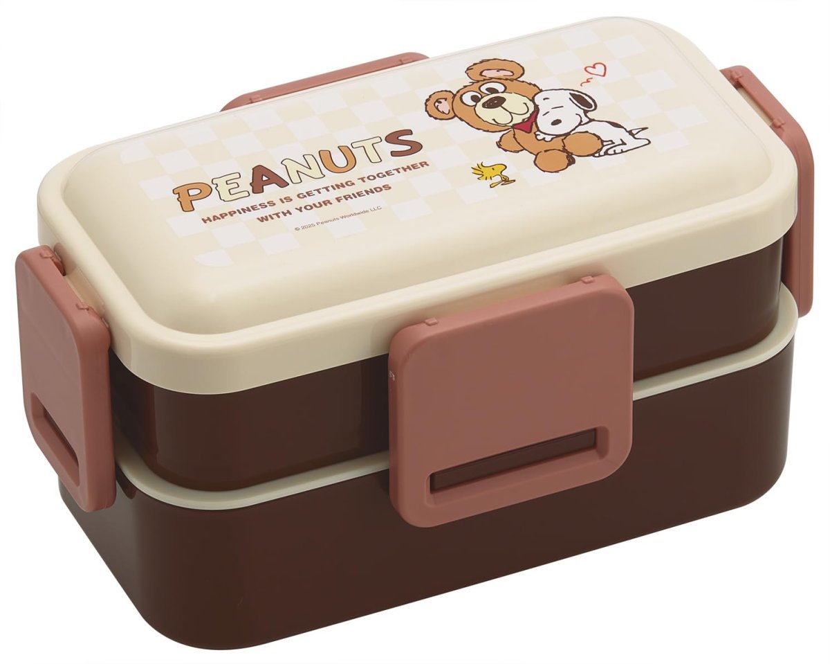 画像1: スケーター（ｓｋａｔｅｒ） 弁当箱 ふわっと盛れる ランチボックス ２段 ６００ｍｌ 日本製 スヌーピー ＳＮＯＯＰＹ ａｎｄ ＢＥＡＲ ＰＦＬＷ４?Ａ (1)