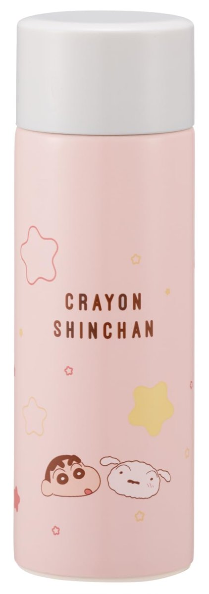 画像1: スケーター（Ｓｋａｔｅｒ） 直飲み マグボトル ミニ ステンレスボトル 水筒 ケータイマグ １２０ｍｌ 小容量 保温 保冷 真空二重構造 クレヨンしんちゃん パステル ＳＭＢＣ１Ｂ?Ａ (1)