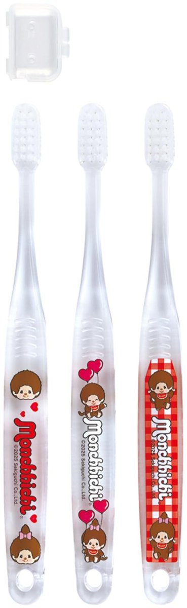 画像1: スケーター（Ｓｋａｔｅｒ） 歯ブラシ 小学生 ６?１２才 やわらかめ クリア １５．５ｃｍ ３本 モンチッチ 女の子 ＴＢＣＲ６Ｔ?Ａ (1)