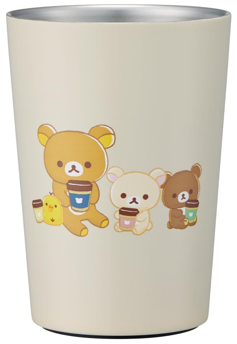 画像1: スケーター（Ｓｋａｔｅｒ） コンビニ コーヒー ステンレス タンブラー Ｍサイズ ４００ｍｌ 保温 保冷 リラックマ ＳＴＣＶ２?Ａ (1)