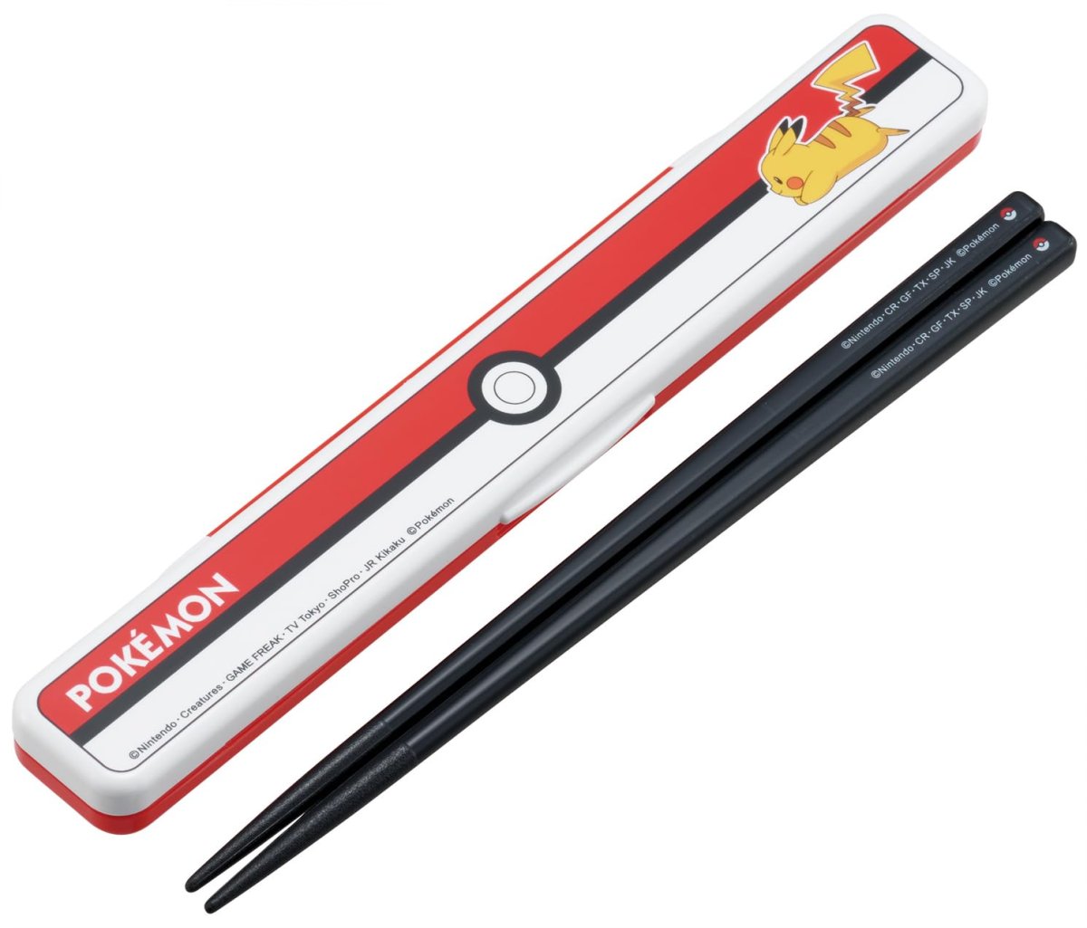 画像1: スケーター（Ｓｋａｔｅｒ） 箸 箸箱 セット １８ｃｍ 日本製 ポケモン モンスターボール ２５ ＡＢＣ３?Ａ (1)