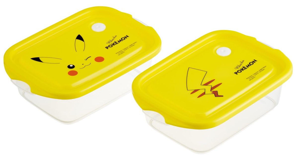 画像1: スケーター（Ｓｋａｔｅｒ） シール容器 ５００ｍｌ 日本製 ２個 セット ポケモン ピカチュウ フェイス ２５ 男の子 女の子 ＦＣＮ２Ｗ?Ａ (1)