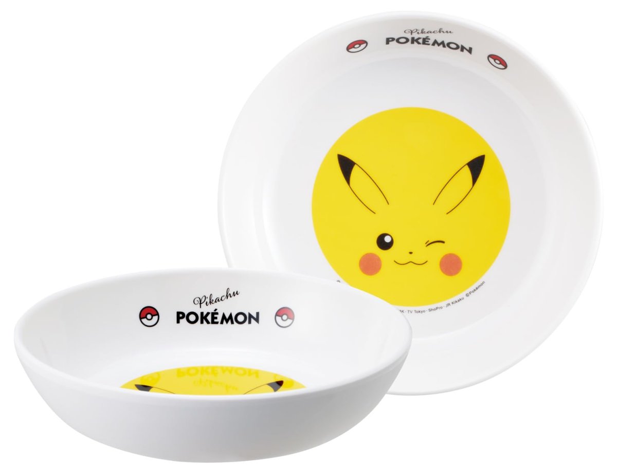 画像1: スケーター（Ｓｋａｔｅｒ） 子供用 メラミン 小鉢 小皿 １３ｃｍ 食器 ポケモン ピカチュウ フェイス ２５ 男の子 女の子 ＭＢＬ３Ｐ?Ａ (1)