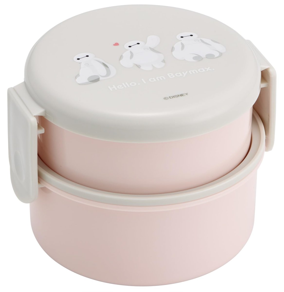 画像1: スケーター（Ｓｋａｔｅｒ） 弁当箱 丸型 ランチボックス ５００ｍｌ ２段 フォーク付 日本製 ディズニー ベイマックス ｓｗｅｅｔ ＯＮＷＲ１?Ａ (1)
