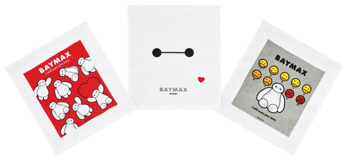 画像1: スケーター（Ｓｋａｔｅｒ） おしぼり タオル ３枚セット ディズニー ベイマックス ＯＡＣ１Ｔ?Ａ (1)