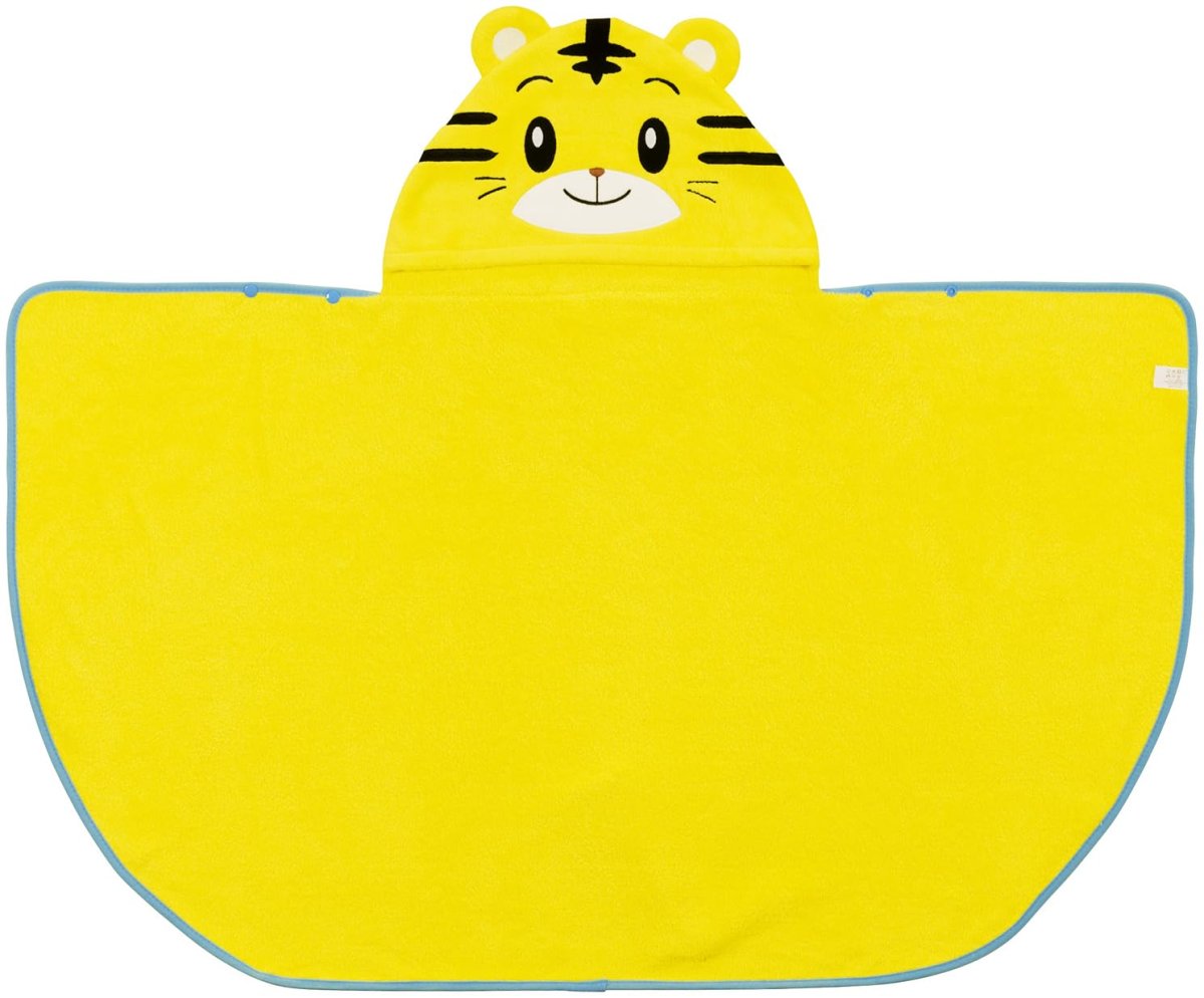画像1: スケーター（Ｓｋａｔｅｒ） バスポンチョ フード付き キッズ 吸水速乾 １０８×９２ｃｍ しまじろう ＢＰＯ１?Ａ (1)