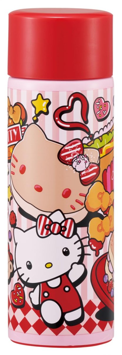 画像1: スケーター（Ｓｋａｔｅｒ） 直飲み マグボトル ミニ ステンレスボトル 水筒 ケータイマグ １２０ｍｌ 小容量 保温 保冷 真空二重構造 サンリオ ハローキティ アメリカンダイナー ＳＭＢＣ１Ｂ?Ａ (1)