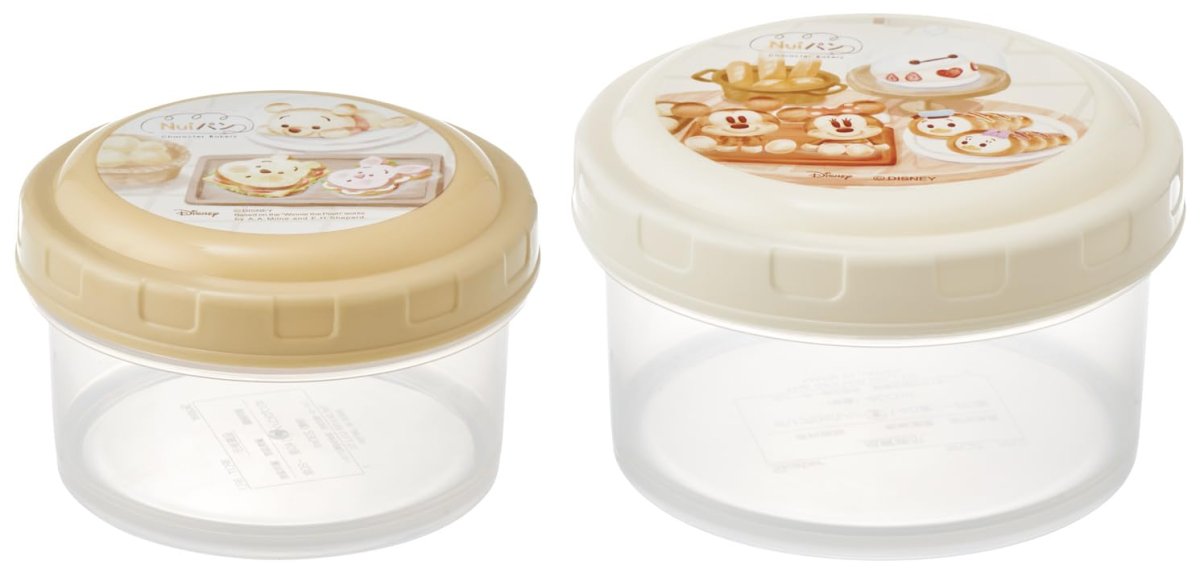 画像1: スケーター（Ｓｋａｔｅｒ） 弁当箱 丸型 フードコンテナ ランチボックス 保存容器 ２個セット 日本製 ディズニー Ｎｕｉパン ＲＦＣ２Ｓ?Ａ (1)