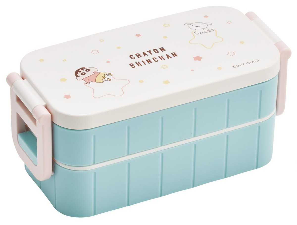 画像1: スケーター（Ｓｋａｔｅｒ） 弁当箱 ランチボックス ２段 ６００ｍｌ 日本製 クレヨンしんちゃん パステル ＹＺＷ３?Ａ (1)
