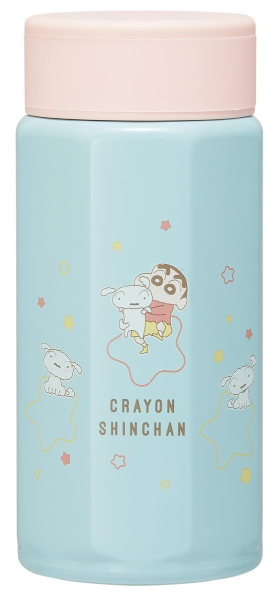 画像1: スケーター（Ｓｋａｔｅｒ） 八角形 ステンレス マグボトル 水筒 ３５０ｍｌ 保温 保冷 クレヨンしんちゃん パステルスター ＳＴＯ４?Ａ (1)