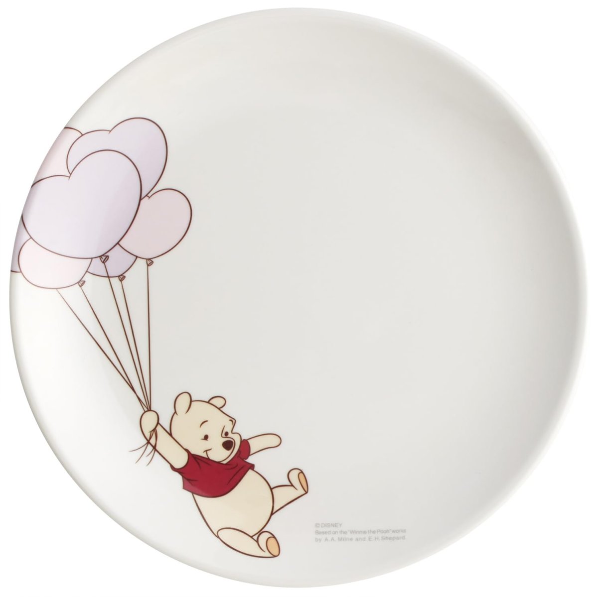 画像1: スケーター（Ｓｋａｔｅｒ） 中皿 メラミン プレート パン皿 １９ｃｍ ディズニー くまのプーさん ＨＵＧ＆ＨＥＡＲＴ ＭＰＬ１９?Ａ (1)