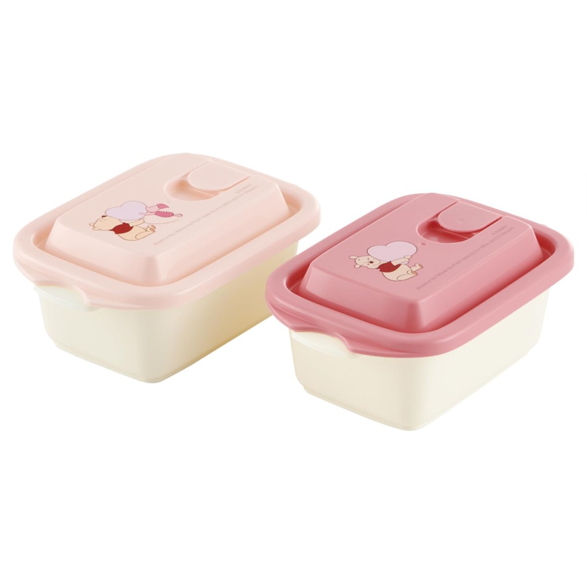 画像1: スケーター（Ｓｋａｔｅｒ） エアーバブル ふわっと 保存容器 シール容器 ３００ｍｌ ２個 セット ディズニー くまのプーさん ＨＵＧ＆ＨＥＡＲＴ ＦＣＮＦ１Ｗ?Ａ (1)