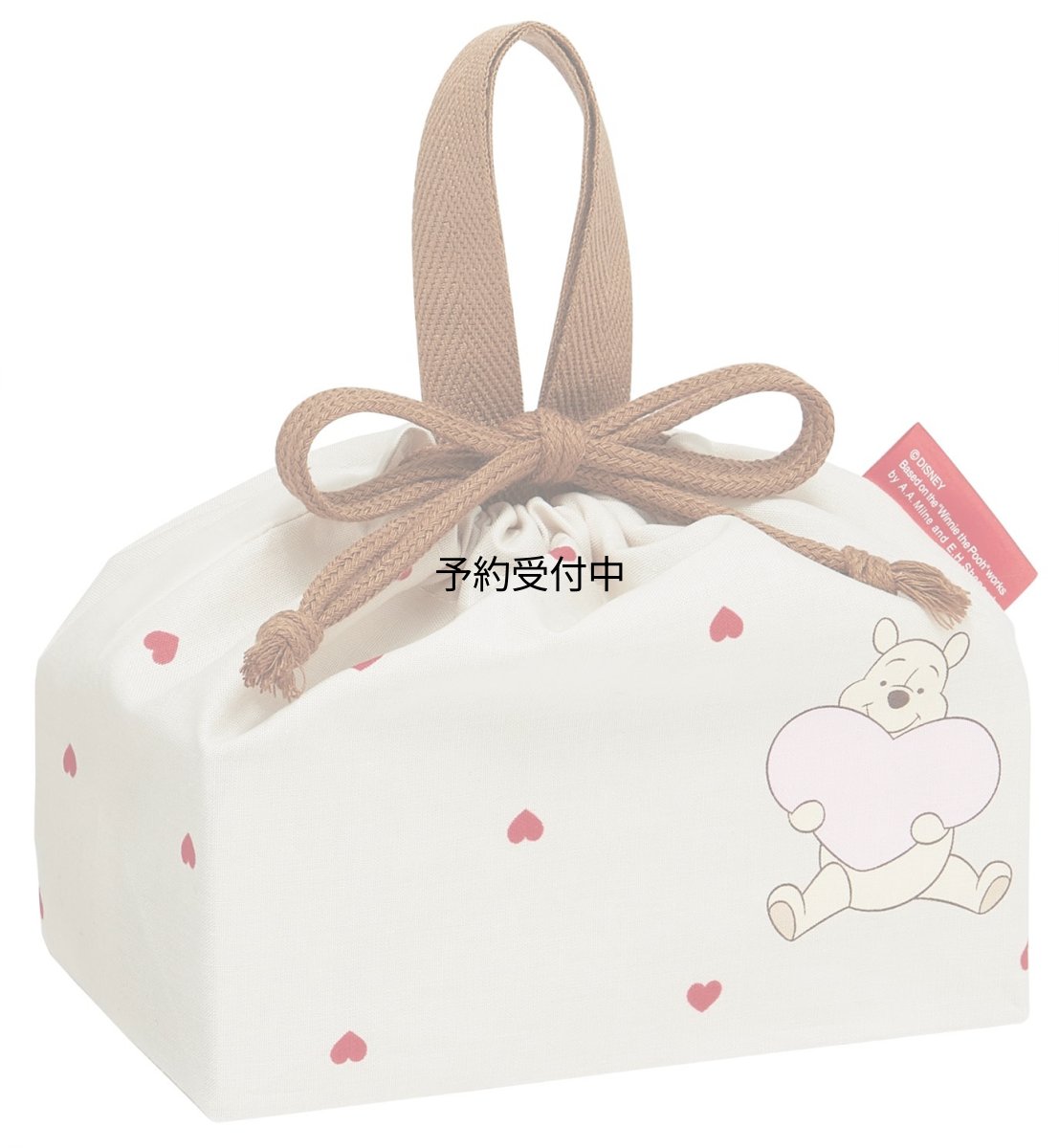 画像1: スケーター（Ｓｋａｔｅｒ） お弁当袋 子供用 巾着 ランチバッグ 日本製 ディズニー くまのプーさん ＨＵＧ＆ＨＥＡＲＴ ＫＢ７?Ａ (1)