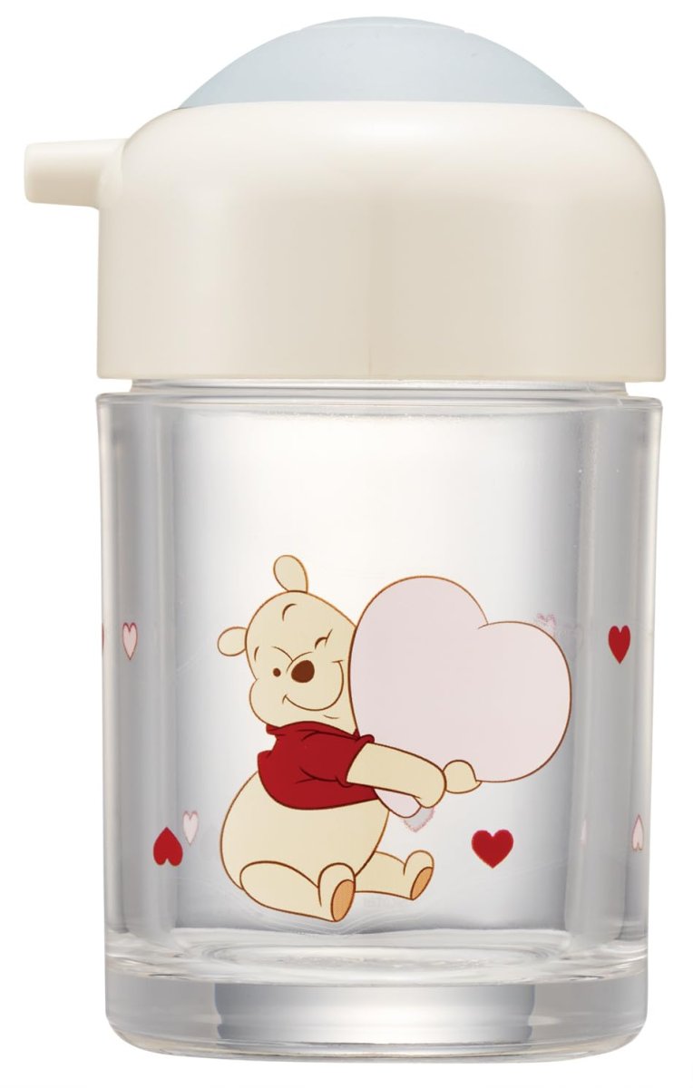 画像1: スケーター（Ｓｋａｔｅｒ） ワンプッシュ しょう油差し １５０ｍｌ 日本製 ディズニー くまのプーさん ＨＵＧ＆ＨＥＡＲＴ ＴＷＳＰ１１?Ａ (1)