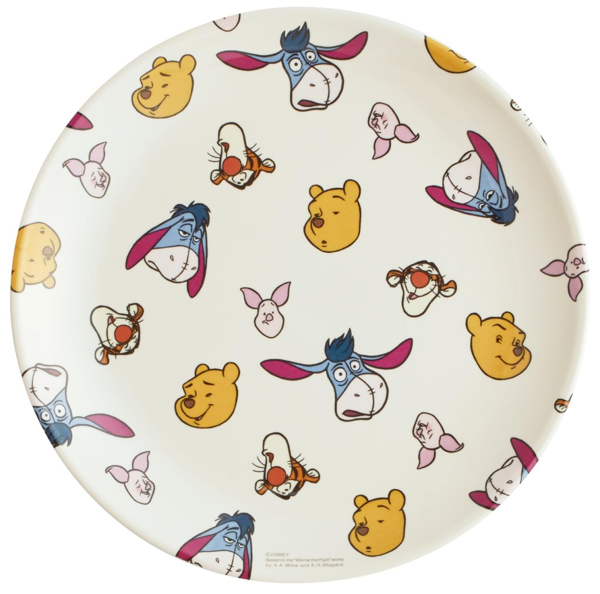 画像1: スケーター（Ｓｋａｔｅｒ） 中皿 メラミン プレート パン皿 １９ｃｍ ディズニー くまのプーさん プー＆フレンズ ＦＵＮＮＹ ＦＡＣＥ ＭＰＬ１９?Ａ (1)