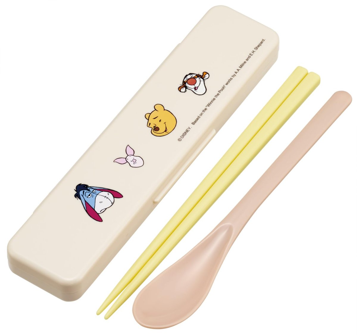 画像1: スケーター（Ｓｋａｔｅｒ） 箸 スプーン セット 弁当 大人用 コンビセット １８ｃｍ カチャカチャ鳴らない 日本製 ディズニー くまのプーさん プー＆フレンズ ＦＵＮＮＹ ＦＡＣＥ ＣＣＳ３ＳＡ?Ａ (1)