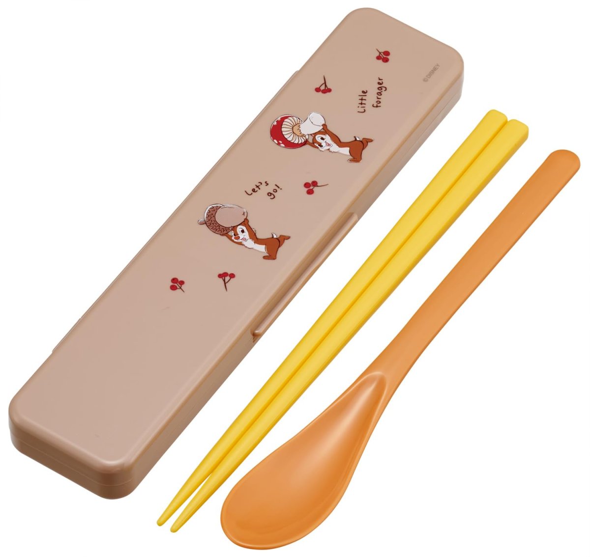 画像1: スケーター（Ｓｋａｔｅｒ） 箸 スプーン セット 弁当 大人用 コンビセット １８ｃｍ カチャカチャ鳴らない 日本製 ディズニー チップ＆デール 男の子 女の子 ＡＵＴＵＭＮ ＣＣＳ３ＳＡ?Ａ (1)
