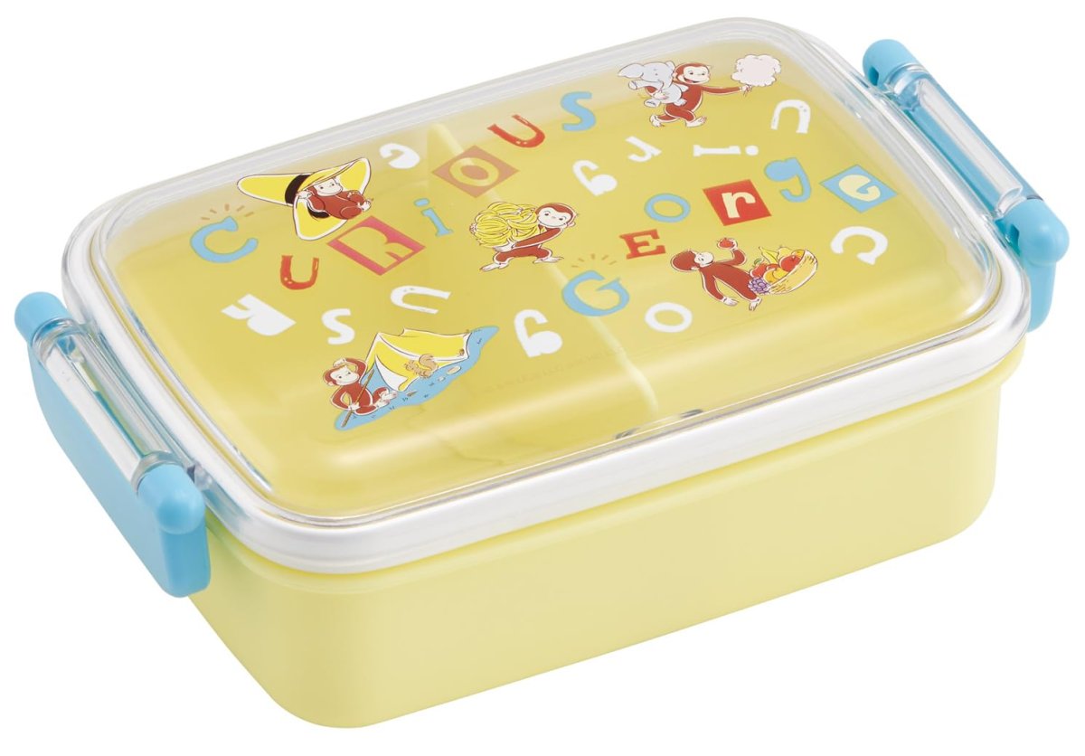 画像1: スケーター（Ｓｋａｔｅｒ） 子供用 弁当箱 ランチボックス ４５０ｍｌ おさるのジョージ アルファベット ＲＢＦ３ＡＮ?Ａ (1)