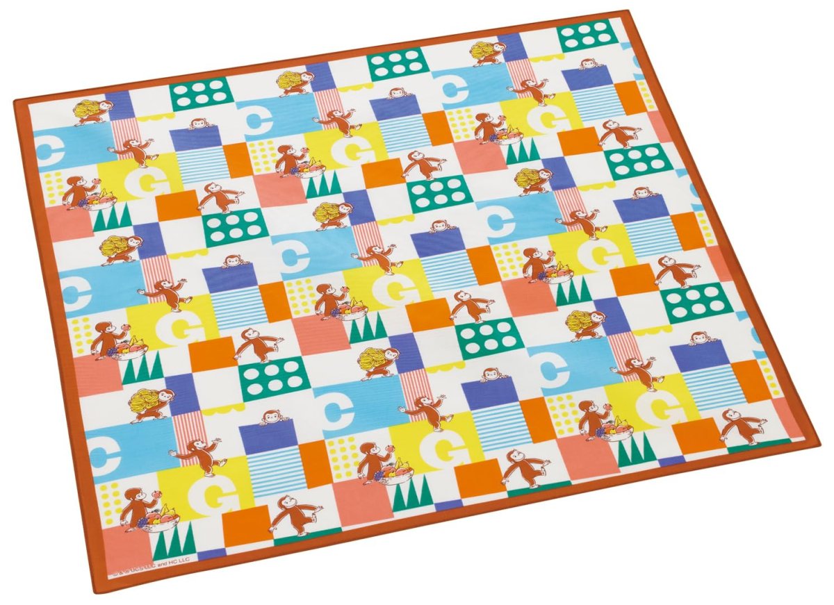 画像1: スケーター（Ｓｋａｔｅｒ） お弁当 ランチクロス 大判サイズ ５２×５２ｃｍ 日本製 おさるのジョージ ブロック ＫＢ５６?Ａ (1)