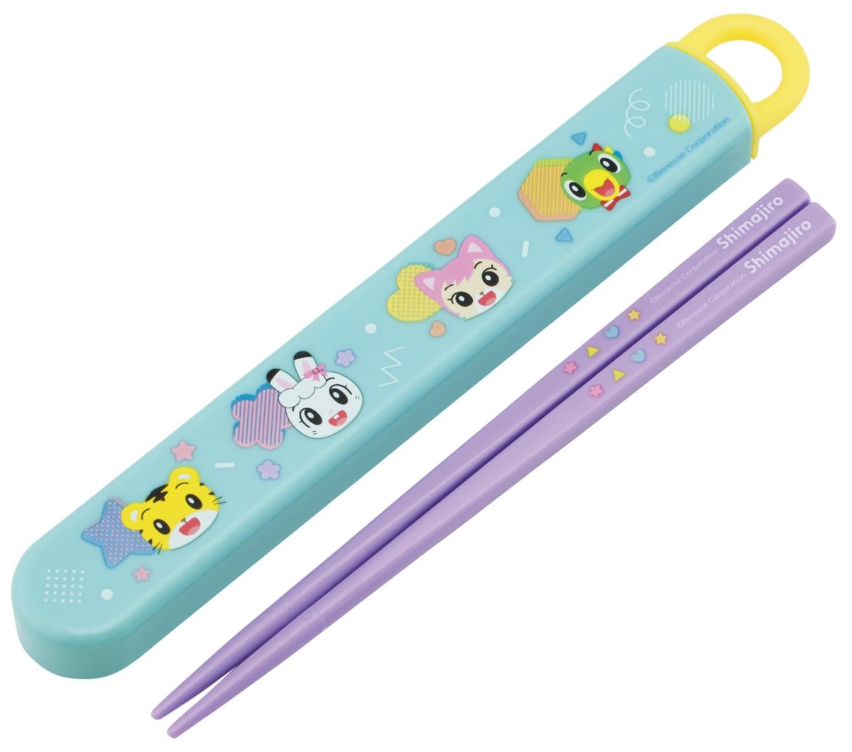 画像1: スケーター（Ｓｋａｔｅｒ） 子供用 箸 箸箱 セット １６．５ｃｍ 日本製 スライド式 しまじろう ＰＯＰ ＡＢＳ２ＡＭ?Ａ (1)