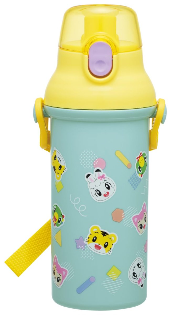 画像1: スケーター（ｓｋａｔｅｒ） 子供用 直飲み 水筒 プラスチック ４８０ｍｌ ワンプッシュ開閉 食洗機対応 日本製 しまじろう ＰＯＰ ＰＳＢ５ＳＡＮ?Ａ (1)