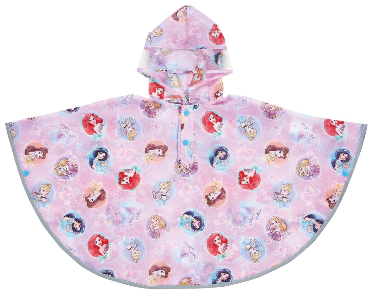 画像1: スケーター（Ｓｋａｔｅｒ） 子供用 レインポンチョ レインコート 適応身長 ８０?１００ｃｍ ディズニー プリンセス ２ 女の子 ＲＡＰＯ２?Ａ (1)
