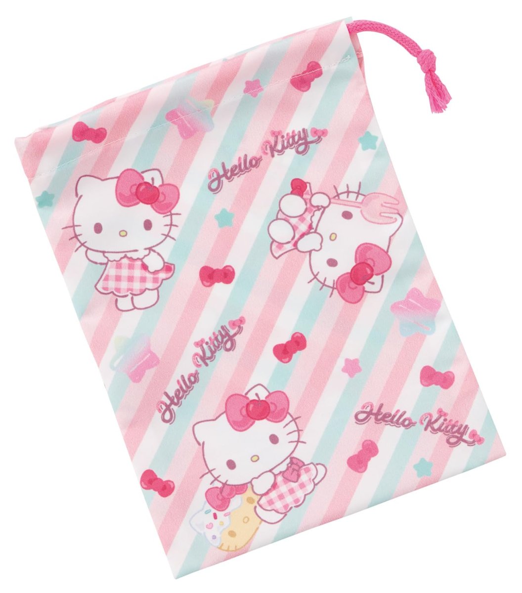 画像1: スケーター（Ｓｋａｔｅｒ） 子供用 コップ袋 巾着 袋 日本製 サンリオ ハローキティ Ｆａｎｃｙ Ｓｎａｃｋｓ Ｗｅｅｔｓ 女の子 ＫＢ６３ＳＮ?Ａ (1)